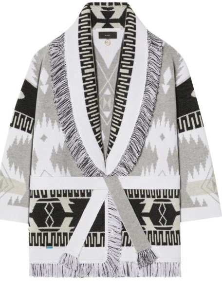 Affordable Women cardigan cashmere-jacquard Icon fringed Alanui 0701